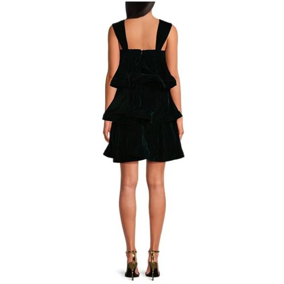 Buru Teagan Deep Green Velvet‎ Convertible Mini to Maxi Dress - SZ XS/S - NWT - Picture 4 of 16